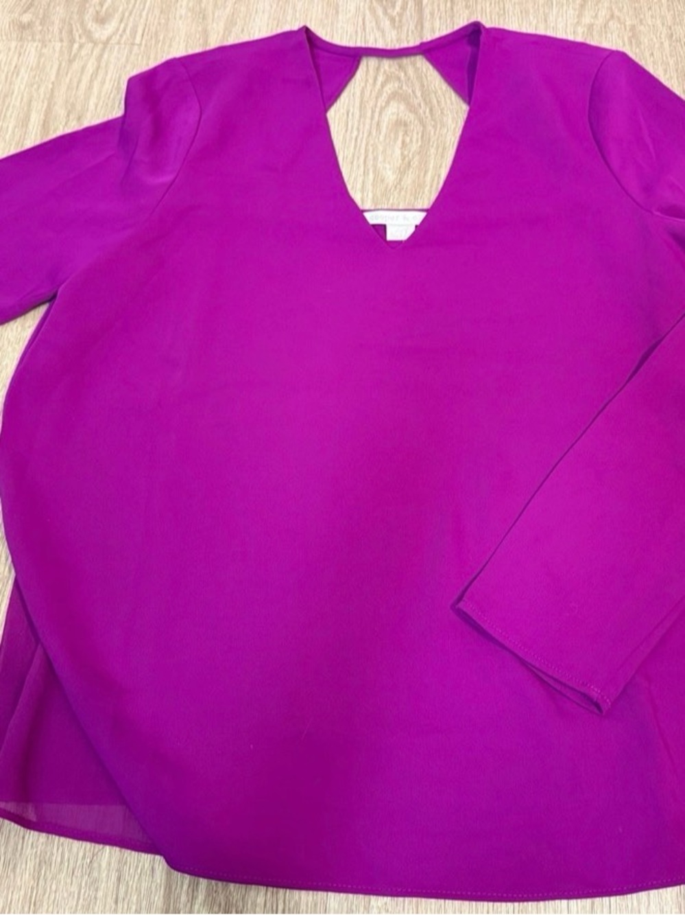 Brand New Cooper & Ella Magenta Long Sleeve Blouse Size XS